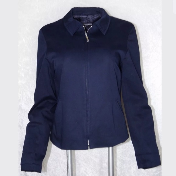 Escada Sport Jacket 36 Zip Up Small Navy Blue - Picture 1 of 7